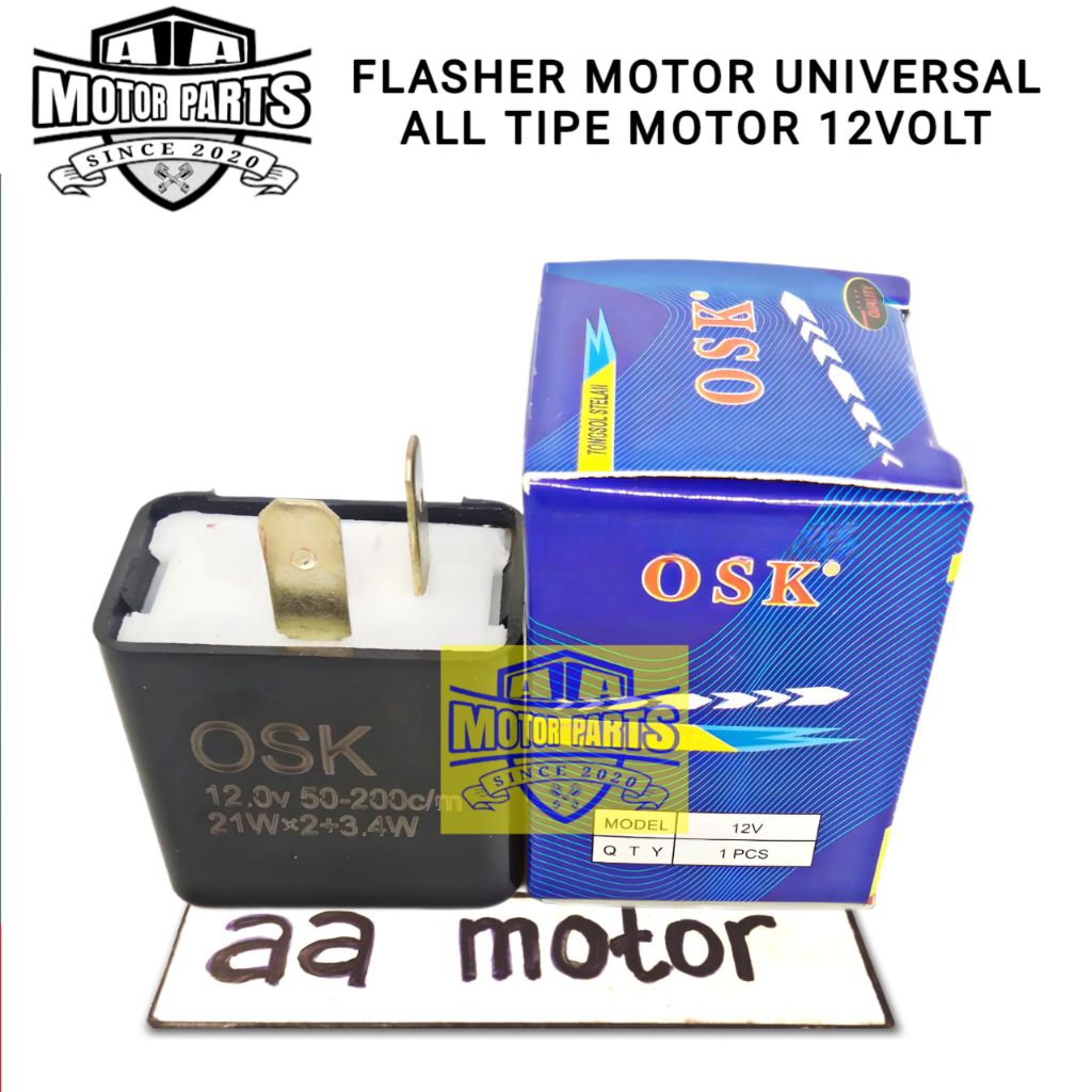 FLASHER SEN 12V SEIN  UNTUK SEMUA SEPEDA MOTOR SMASH SHIGUN TORNADO SUPRA KIRANA KARISMA  SUPRA X 12