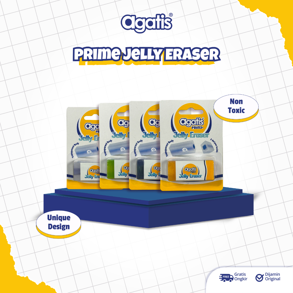 

AGATIS - Penghapus Pensil 2B - Jelly Eraser Lucu [Prime Series] Alat Tulis Sekolah Aman Untuk Anak