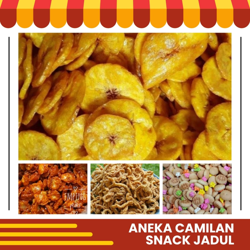 

Emping Melinjo Pedas Manis Keripik Tempe Kripik Pisang Koin Bulat Manis Usus Ayam Crispy Enak Gurih