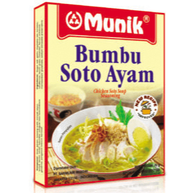 

MUNIK BUMBU INSTAN SOTO AYAM 70 GR CHICKEN SOTO SOUP SEASONING