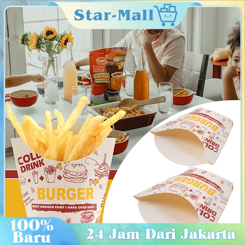 

50Pcs Box Packaging Kentang Goreng / Dus Kentang / Kemasan Kentang Goreng Toko Ayam Goreng