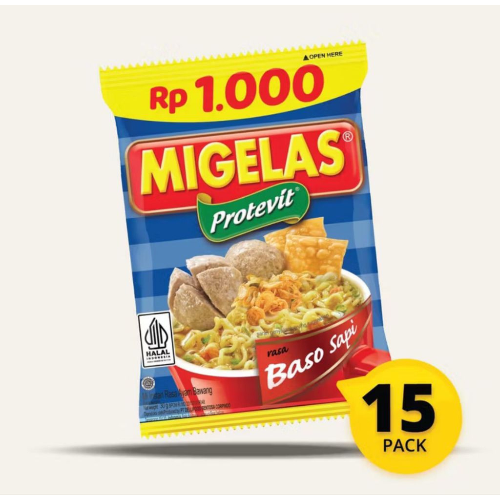 

Mie Gelas Migelas Rasa Baso Sapi 15 Pcs – Mi Instan Praktis Isi Cup | Camilan Hangat & Lezat