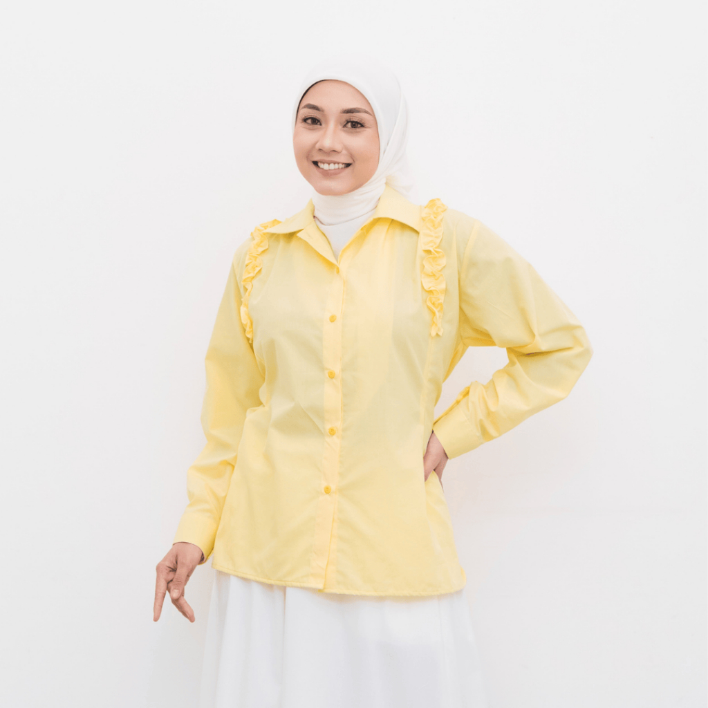Atala Scarves | Ruffle Shirt | Shirt Wanita