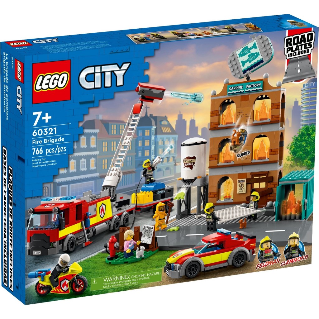 LEGO City 60321 Fire Brigade Bricks Balok Mainan Edukasi Pemadam Kebakaran Anak 7+