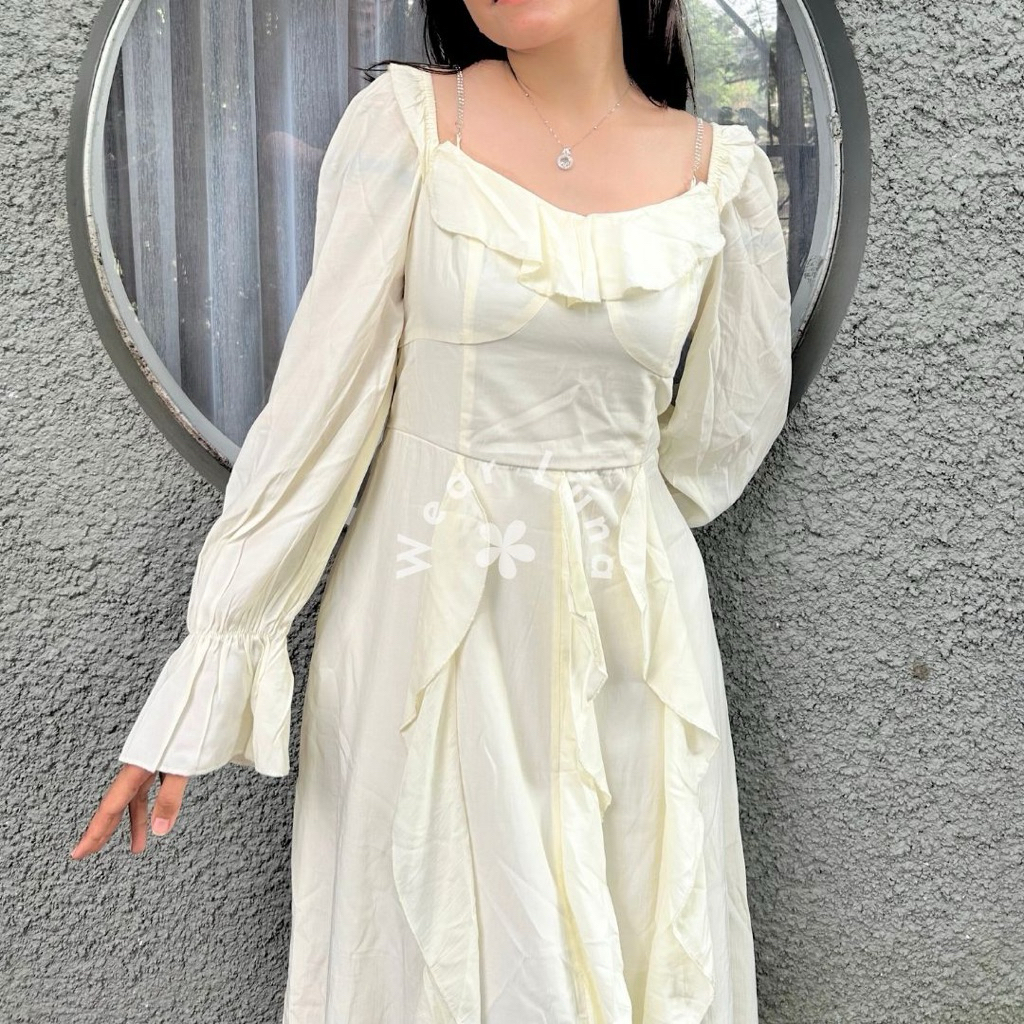 Luna Fairy Dress/ Premium Korean Look/ Dress Wanita Korea/ Dress Nadin Amizah/ Coqquete Outfit/ Dres