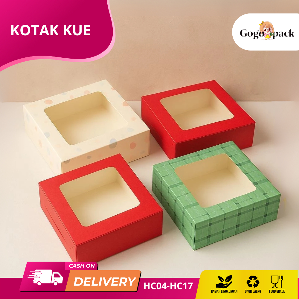 

Box Mika Kotak Kue / Kardus Makanan / Box Cake / Box kue / Box Brownies / Box Donat / Box Makanan / Box Pudding | HC04-HC17