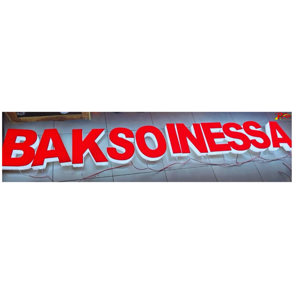 Huruf Timbul Akrilik Lampu