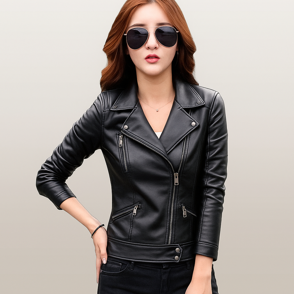 HOT SALE Jaket semi kulit wanita cewe untuk motor model korea seksi murah