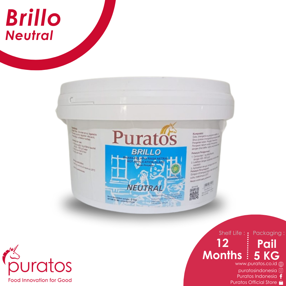 

Puratos Brillo Neutral / Glaze / Pengkilap Dekorasi Kue - 5 Kg
