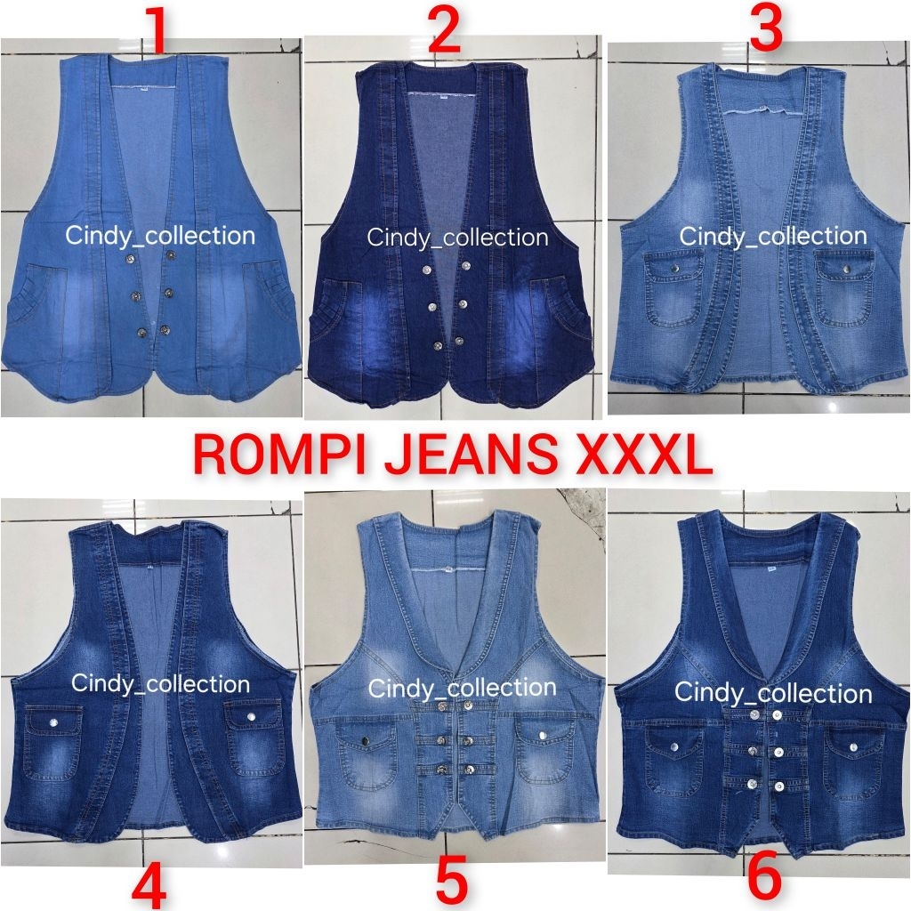 ROMPI WANITA JEANS JUMBO XXXL ROMPI JUMBO WANITA VEST JUMBO ROMPI LEPIS JUMBO ROMPI XXXL WANITA ROMP