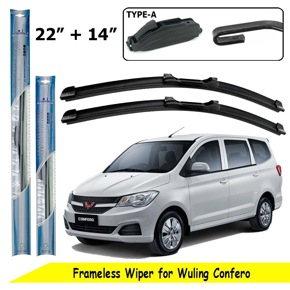 Brainbox Frameless Wiper Wuling Confero Wiper Blade Kaca Mobil Windshield