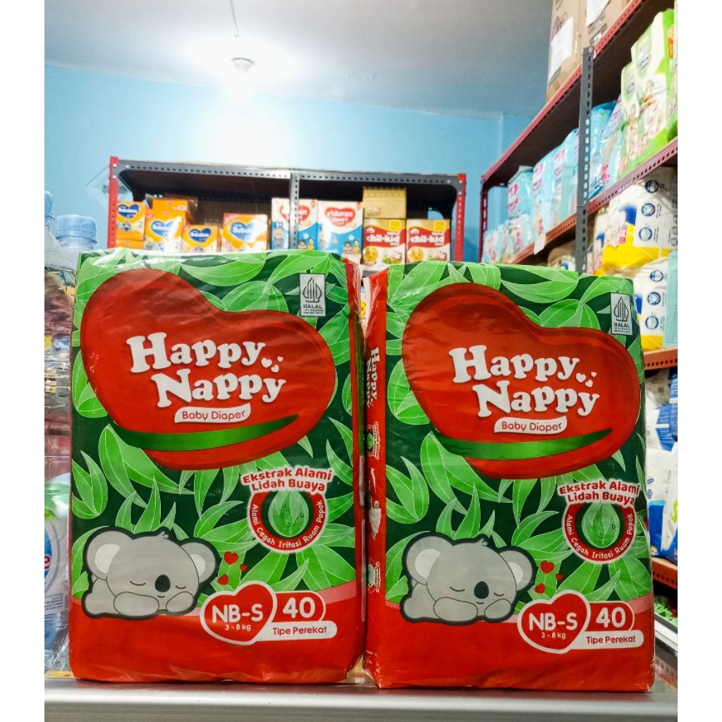 Happy Nappy Baby Diaper NB-S 40 Tipe Perekat