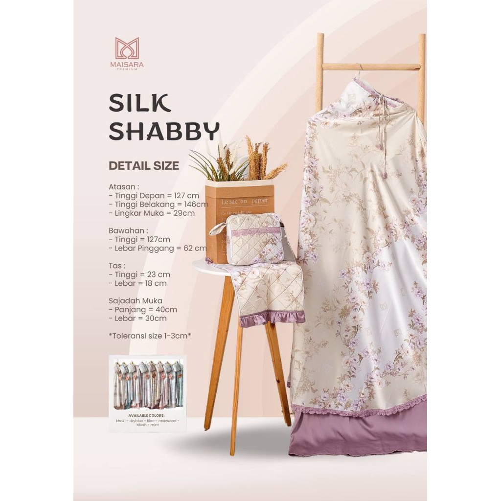 Mukena Silk Shabby Maisara Premium // Maisara Original