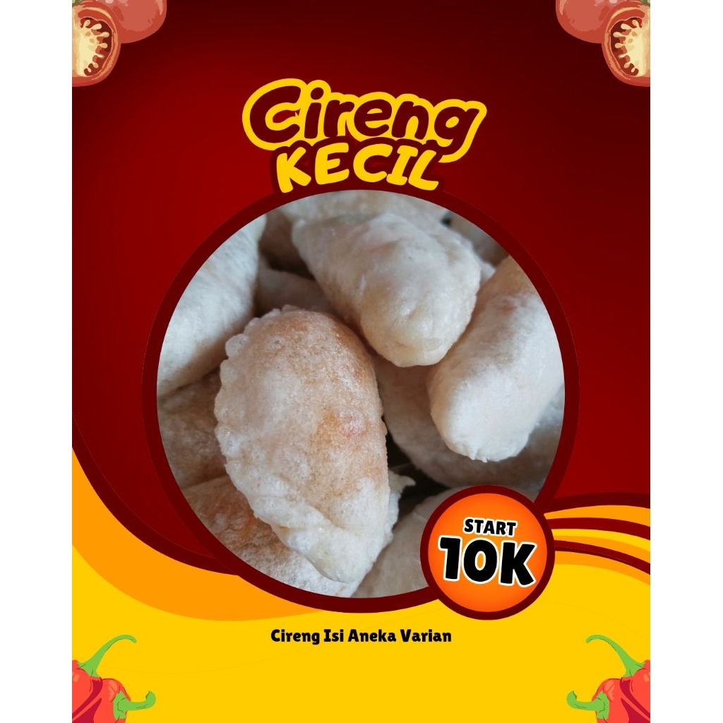 

Cireng Kecil uk 7cm isi 5 dan 8pcs isian full mantul