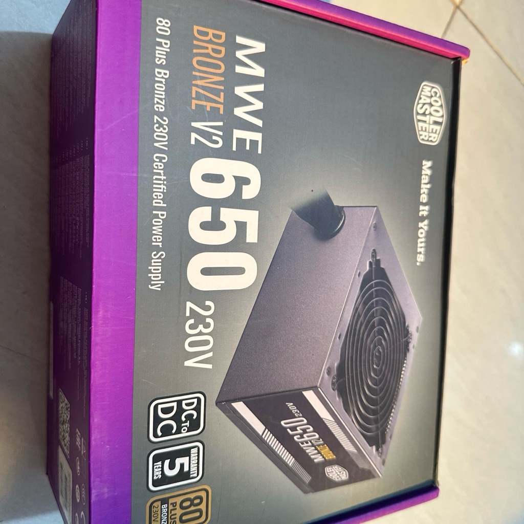 power supply cooler master MWE bronze 650w