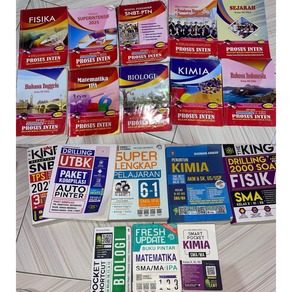 buku snbt modul inten buku kimia fisika matematika bilogi