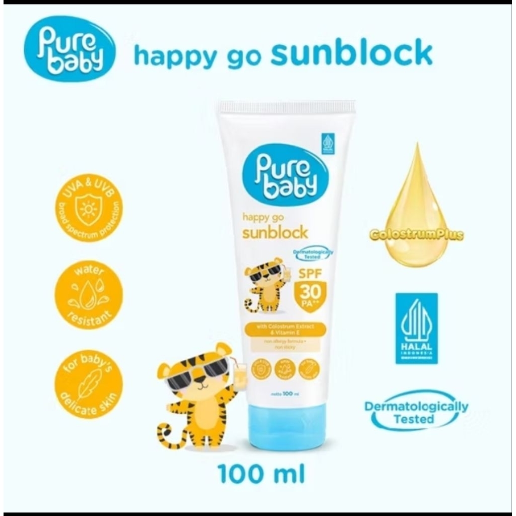 Pure baby Sunblock SPF 30+ 100gr // Sunblock purebaby