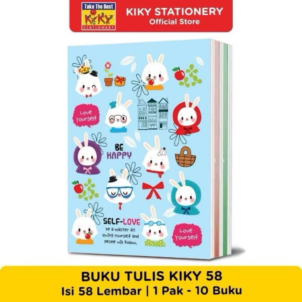 

[ 10 PCS ] BUKU TULIS KIKY 58 LEMBAR PENDEK / MOTIF RANDOM