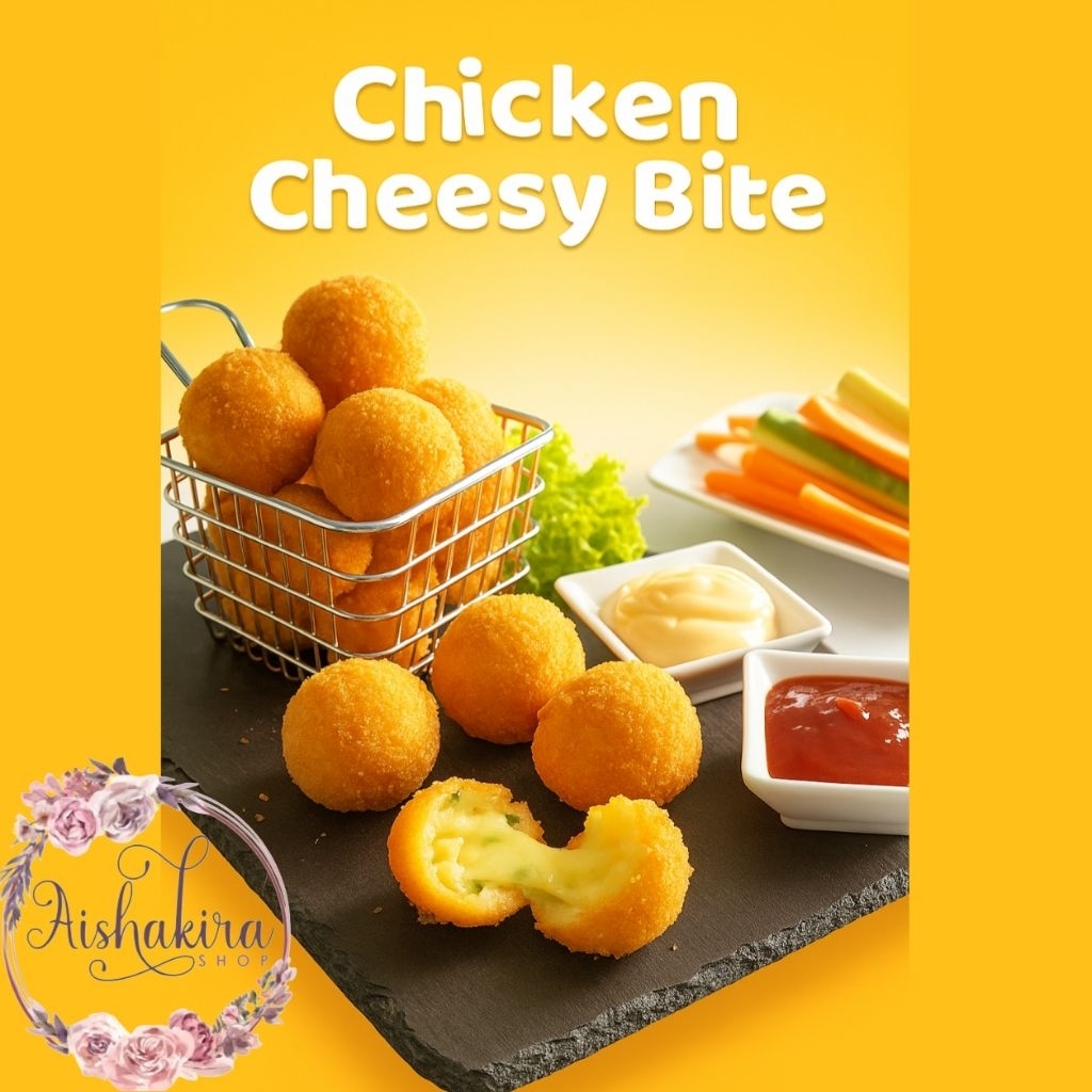 

Chicken cheesy bite | Bola ayam isi Keju
