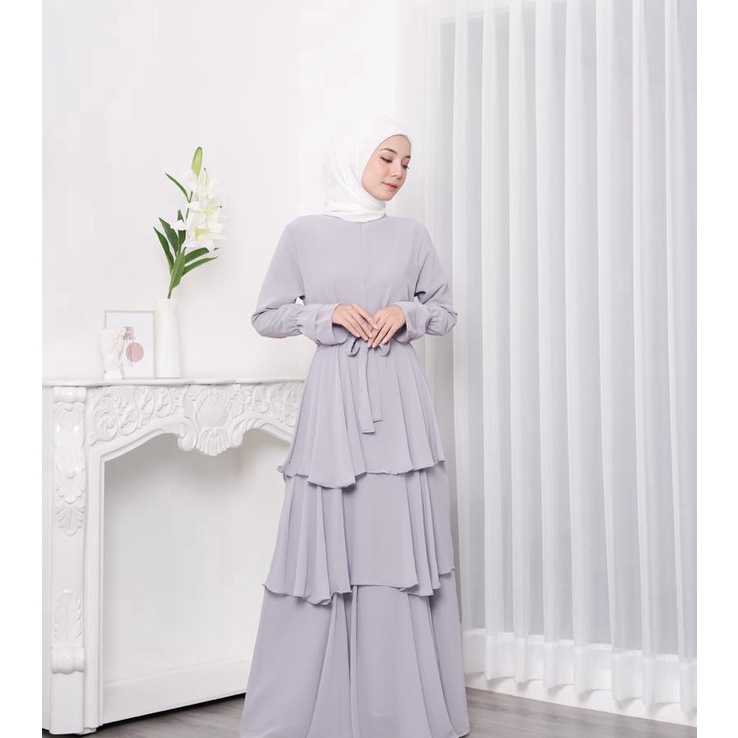 KENZA DRESS gamis murah  gamis ceruty polos gamis busui putih gamis hitam ceruty