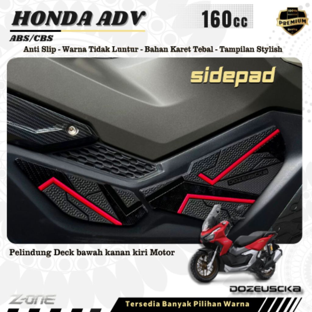 LOWER SIDEPAD ADV 160/PELINDUNG SAMPING ADV 160/KARET PELINDUNG MOTOR/AKSESORIS ADV 160 BODY PROTECT