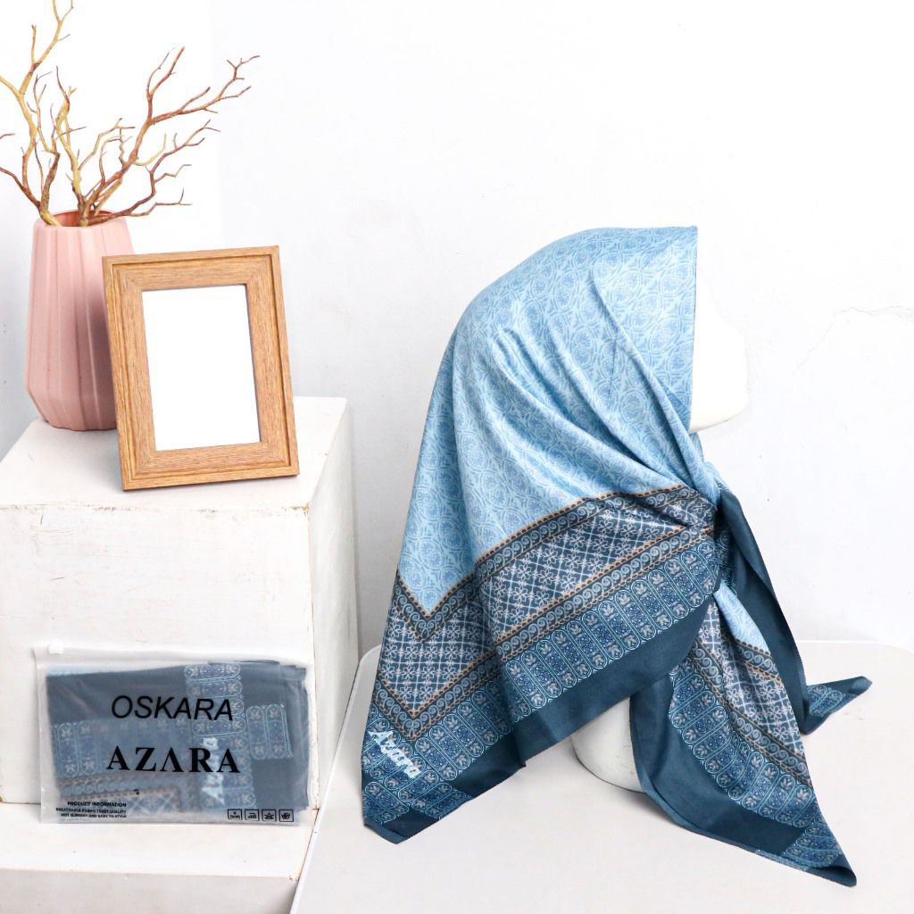 TERLENGKAP hijab oskara Azahra segiempat voal miracle motif pouch ukuran 110×110cm termurah premium 
