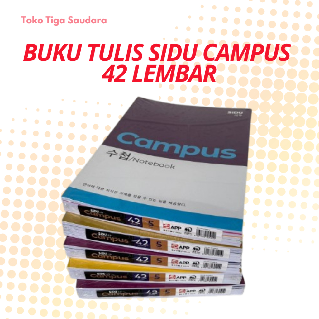 

Buku Tulis SIDU Campus 42 Lembar 1 Pack Isi 5 Buku