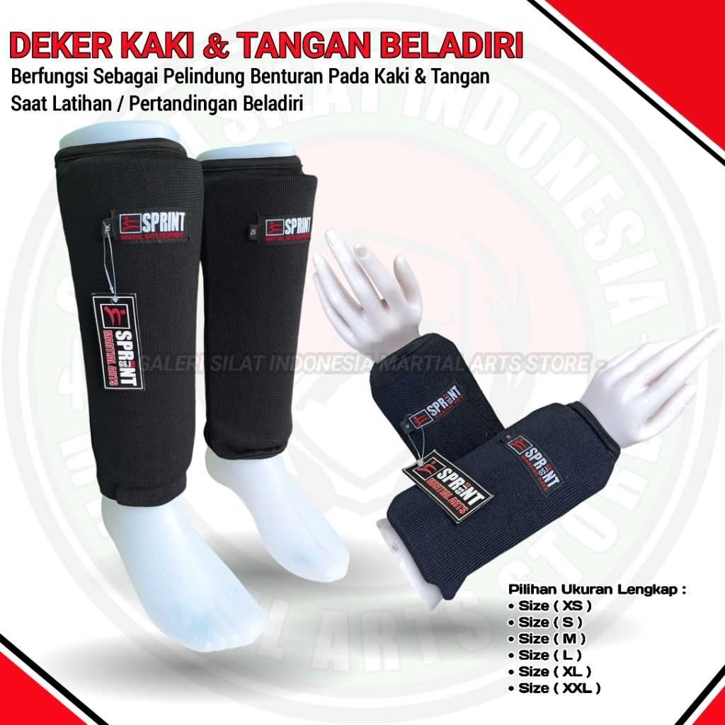 Pelindung Silat Set - Deker Kaki & Tangan Pencak Silat IPSI - Arm Shin Guard - Pengaman Body / Badan