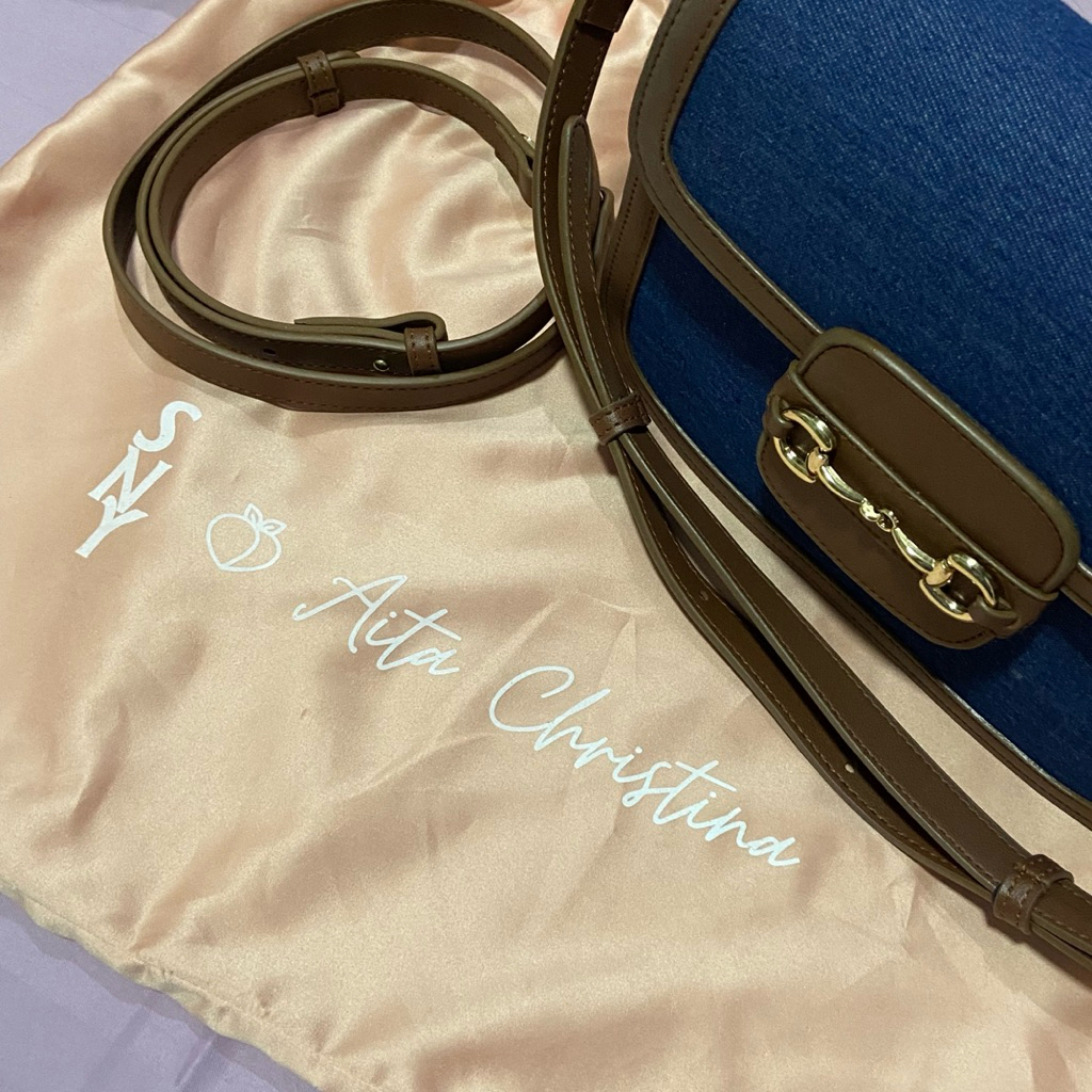 [𝙋𝙍𝙀𝙇𝙊𝙑𝙀𝘿] SNY THE LABEL x AITA Jackson Bag - Denim Brown
