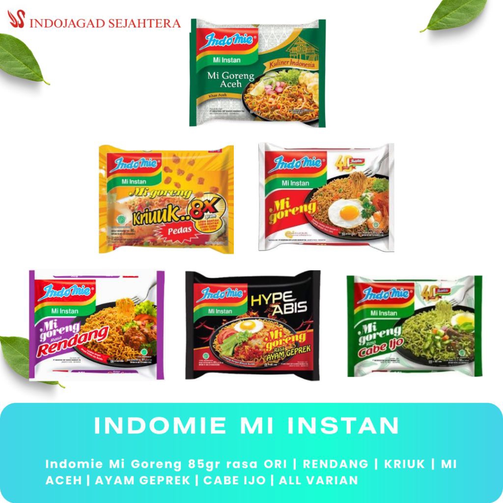 

Indomie Mi Goreng 85gr rasa ORI | RENDANG | HYPE ABIS | KRIUK | MI ACEH | CABE IJO ALL VARIAN