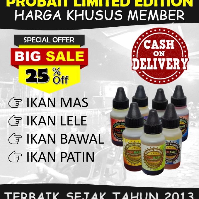 Terlaris PROBAIT LIMITED EDITION ESSEN IKAN MAS LELE PATIN BAWAL 3ml