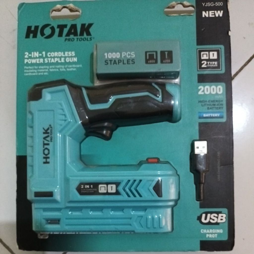 

staples gun cordles 2 in 1,mesin staples dan paku tembak cordles hotak, staples baterai,paku tembak baterai