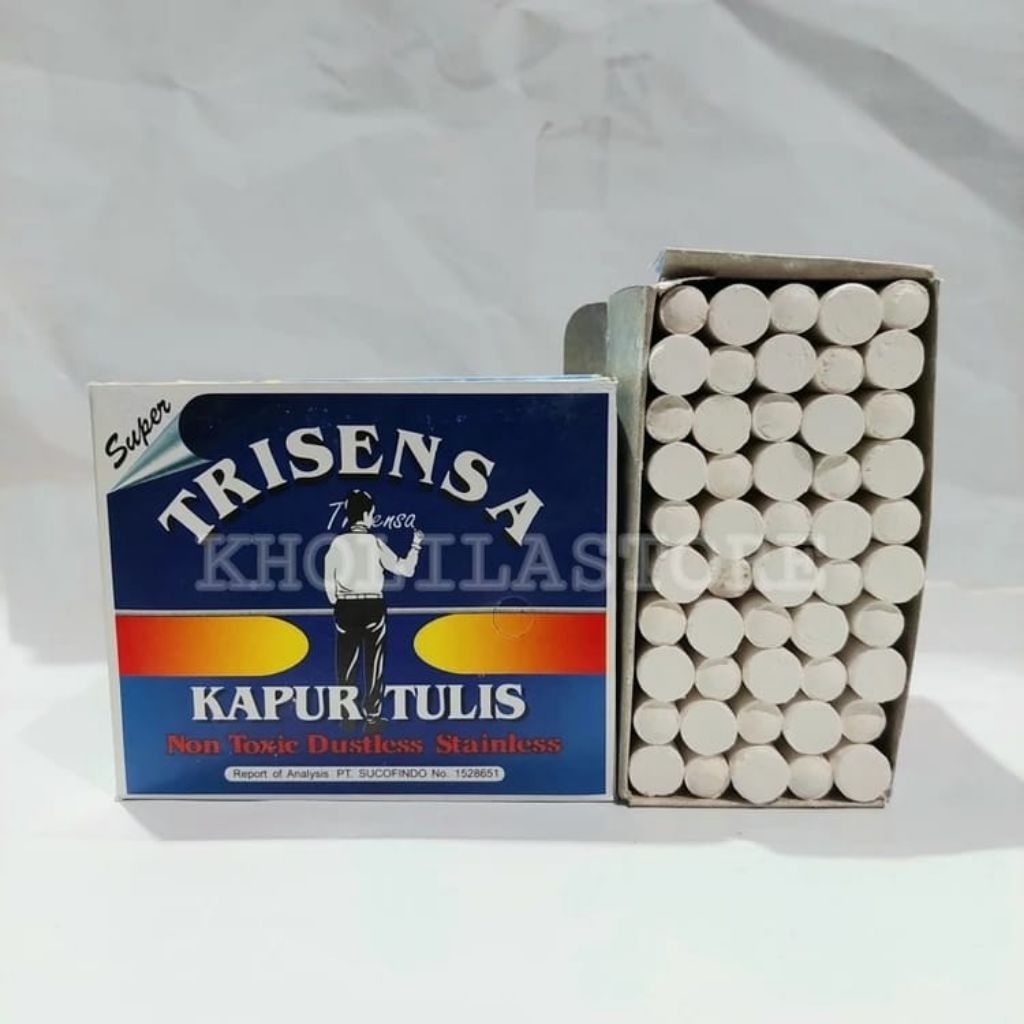 

Kapur Tulis Trisensa 1 Pack 50 Batang – Kapur Putih Halus Tidak Berdebu