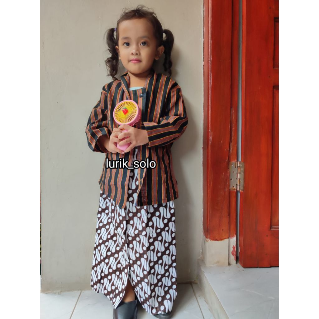 KEBAYA LURIK ANAK PEREMPUAN- BAJU ADAT JAWA ANAK PEREMPUAN