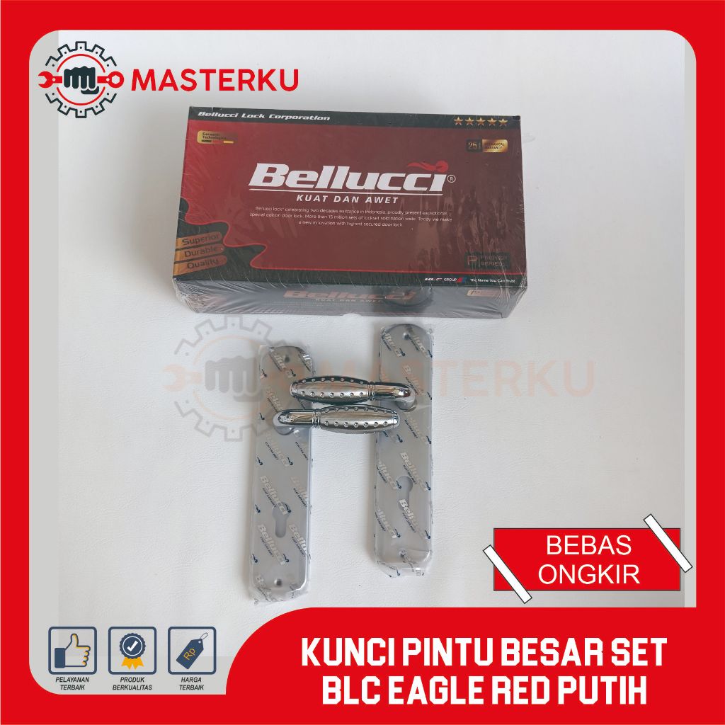 KUNCI PINTU BESAR SET BLC RED EAGLE RED PUTIH / KUNCI PINTU SET/DOORLOCK