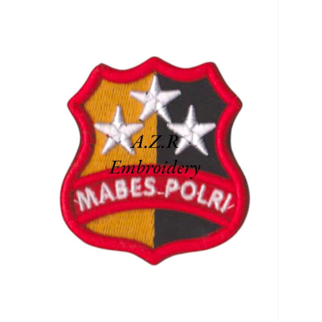 ATRIBUT BORDIR MABES POLRI TIMBUL 3D