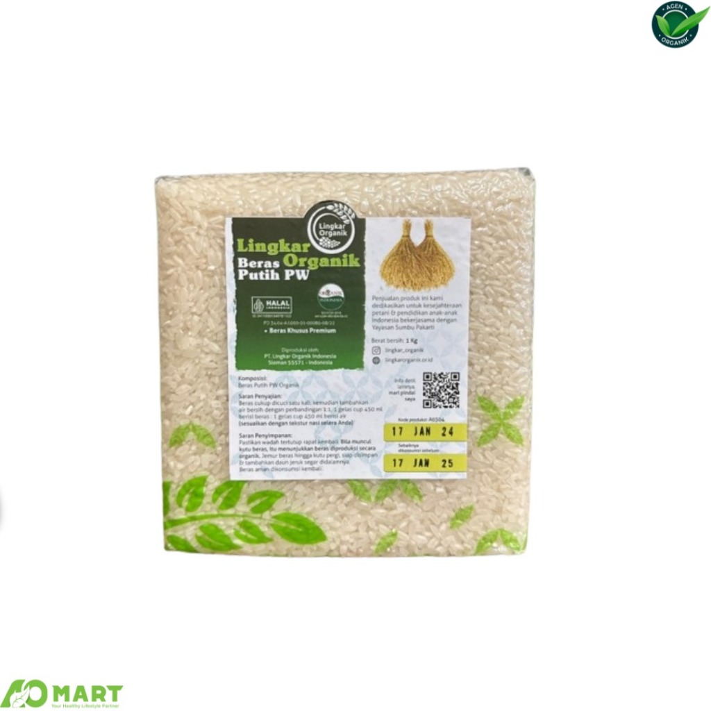 

Beras Organik Pandan Wangi Putih MPASI 1kg - Lingkar Organik