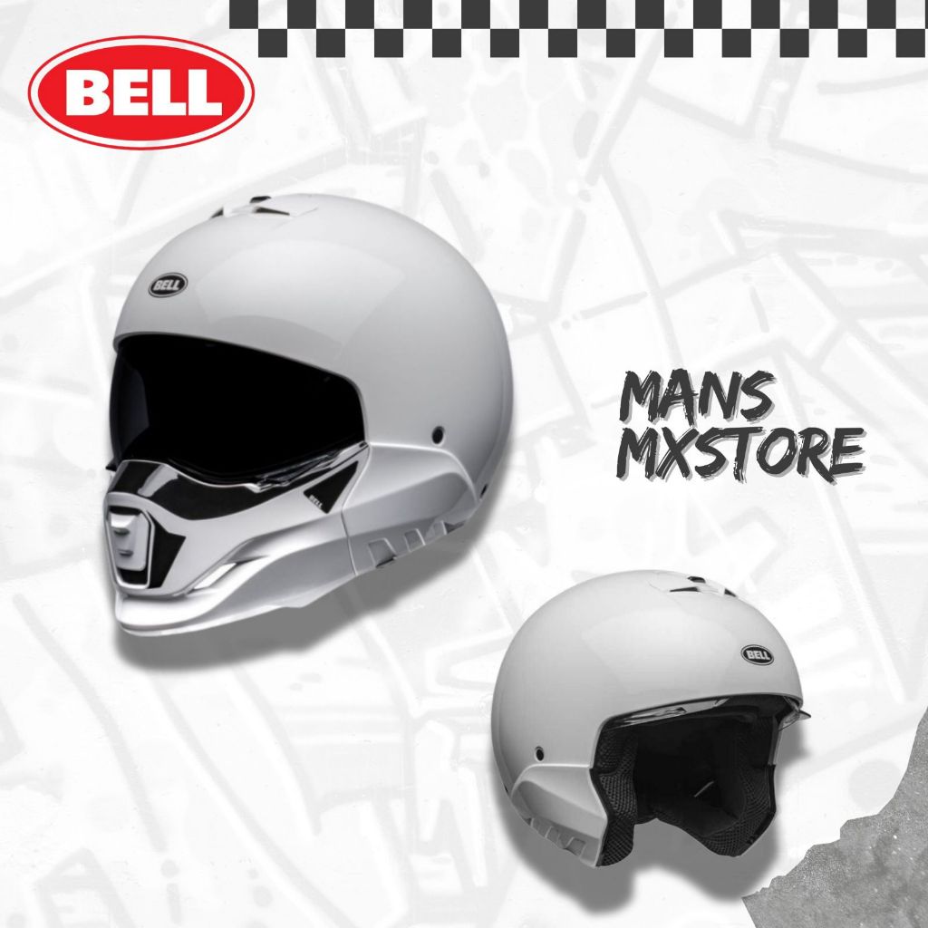 BELL BROOZER DUPLET GLOSS WHITE ORIGINAL HELM MODULAR