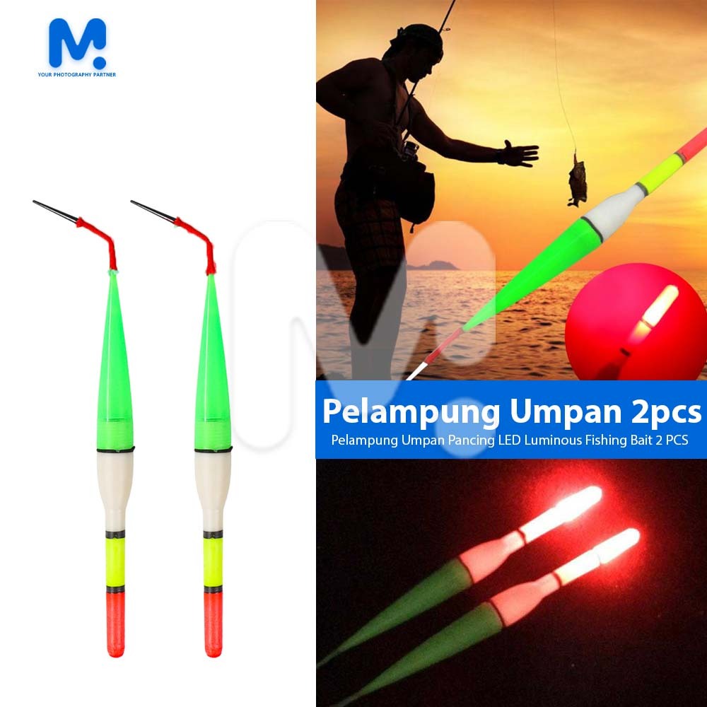 Pelampung Umpan Pancing LED Luminous Fishing Bait 2 PCS