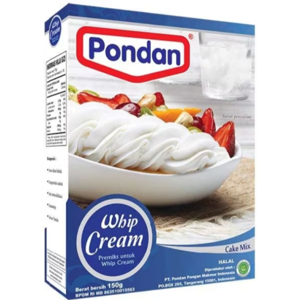 

WHIP CREAM PONDAN / WHIPPING CREAM /PONDAN