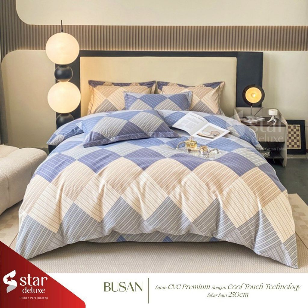 Sprei set motif busan bahan katun lokak beverly