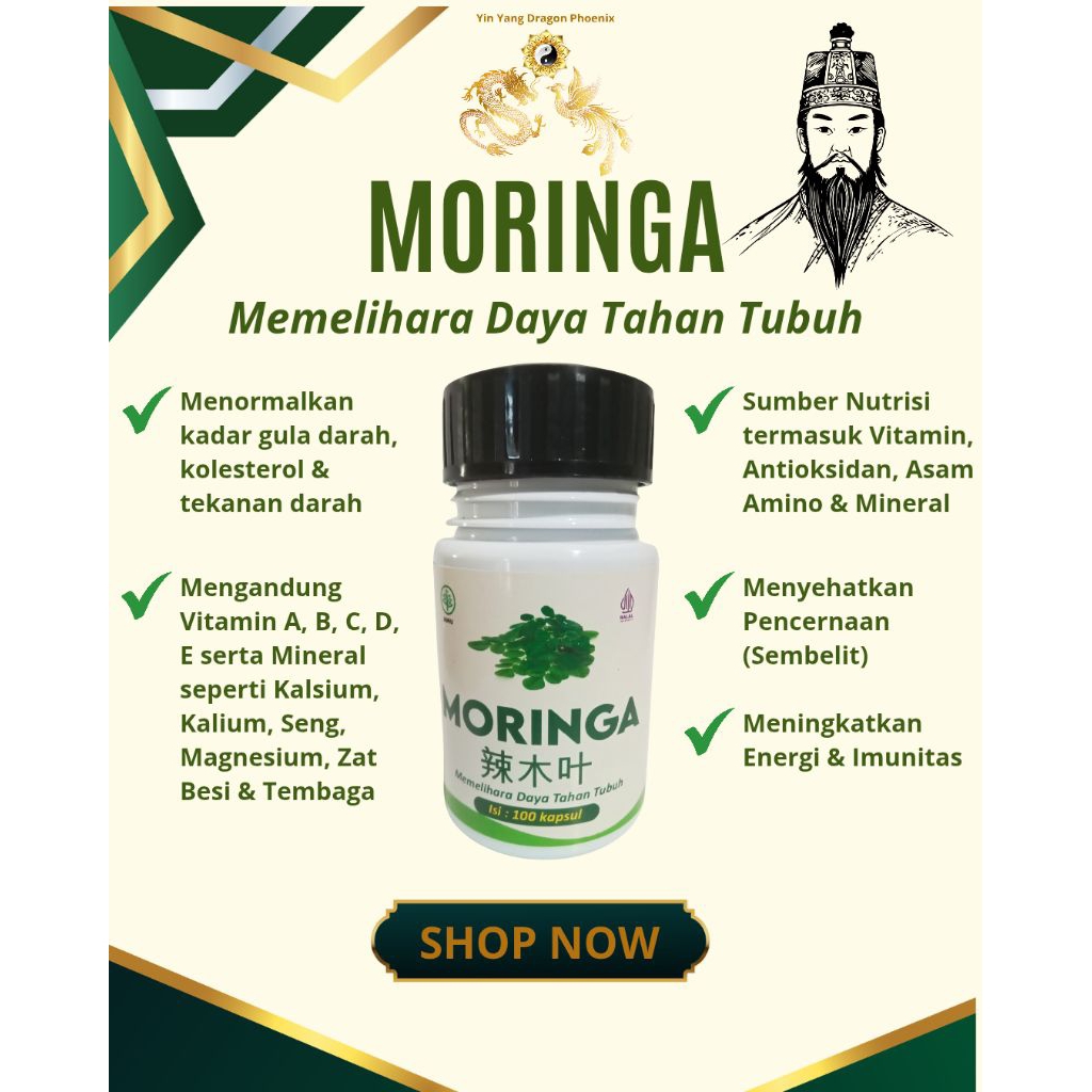 Kapsul Moringa (Daun Kelor)