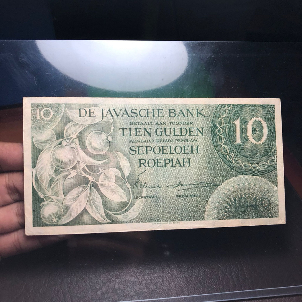 Uang Kuno Seri Federal 1946 Rp. 10 Hijau