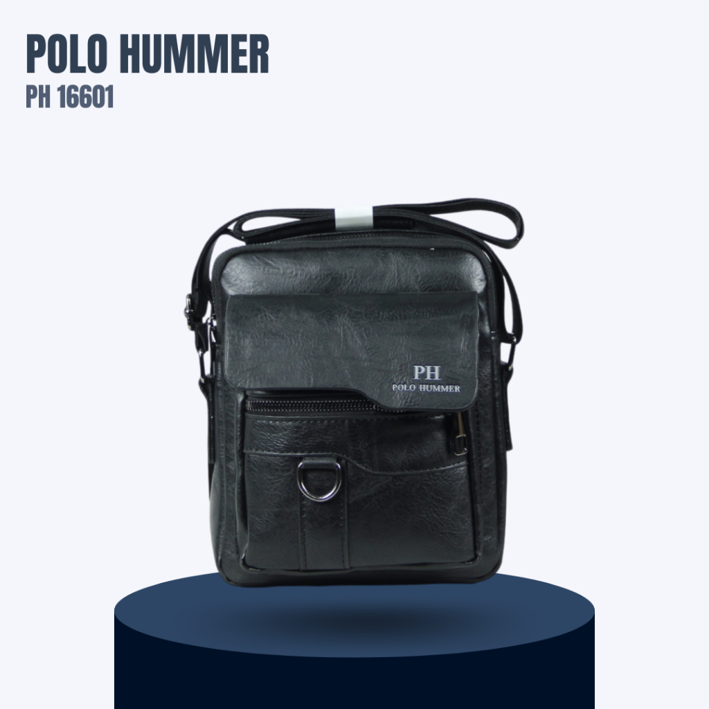 Tas Selempang Kulit - Tas Slingbag Bahu Pria POLO HUMMER