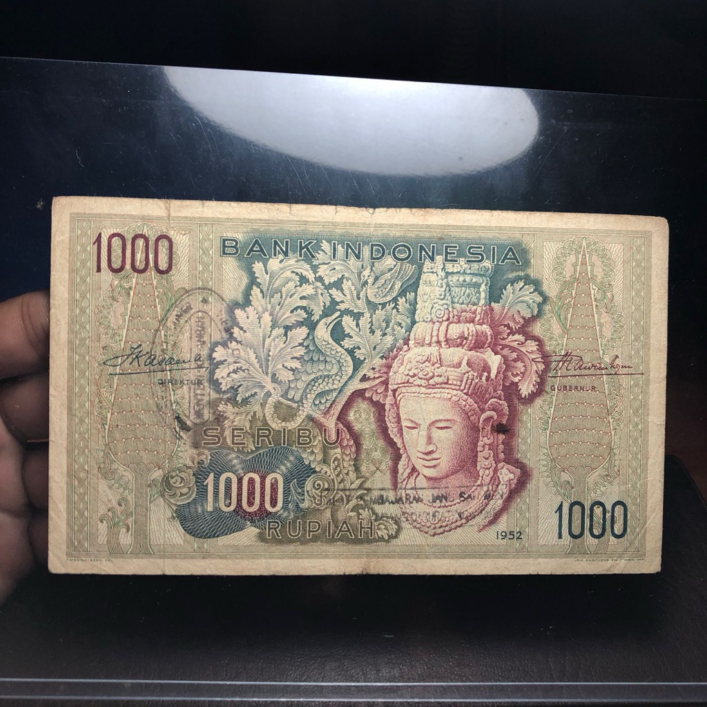 Uang Kuno Rp. 1000 Budaya 1952 Asli 03