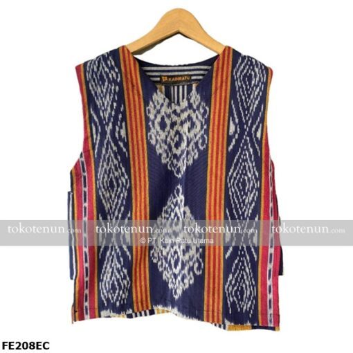 Outer Tenun Wanita Tanpa Lengan - Rompi Tenun