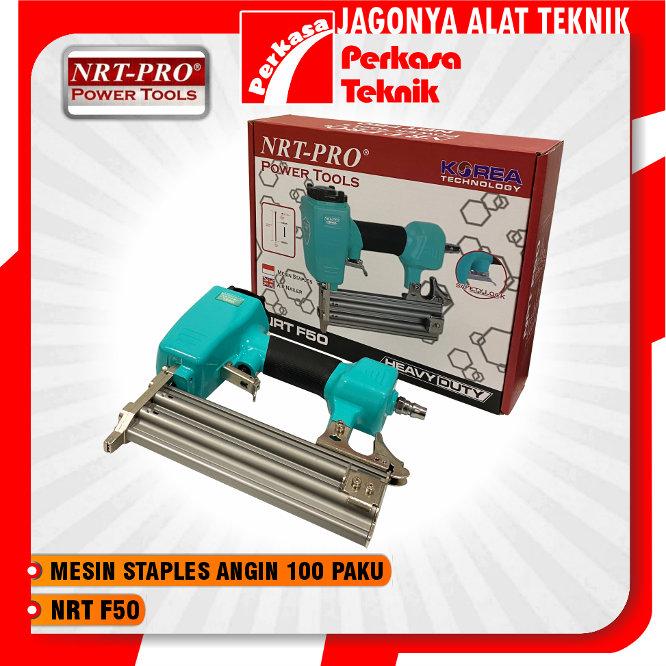 NRT PRO Mesin Staples Angin Kapasitas 100 paku F50 AIR NAILER