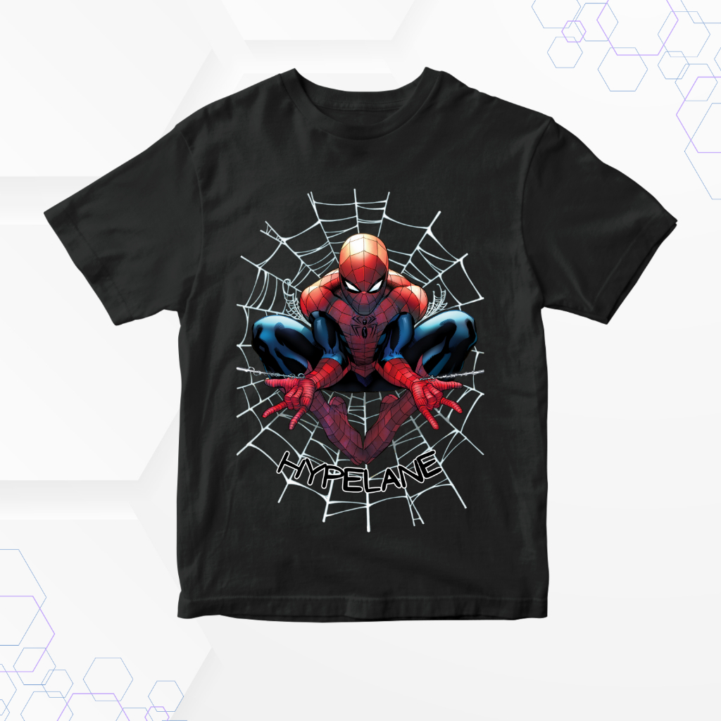 Code 8.id Atasan Baju Kaos Distro Harian Anak Laki Laki Superhero Motif Spiderman Metal 1 - 10 Tahun