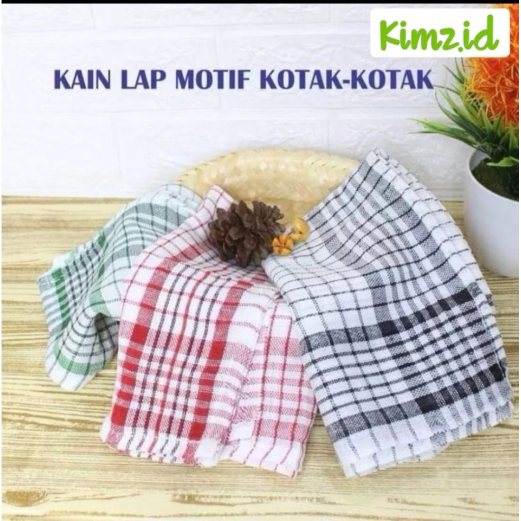 SERBET LAP KOTAK / KAIN LAP SERBET KOTAK-KOTAK / SERBET LAP DAPUR