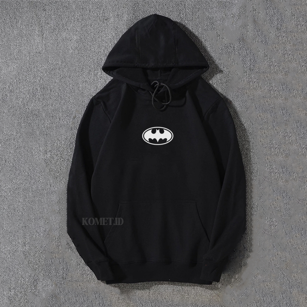 Sweater Hoodie Batman Icon Fleece 300GSM Vintage Black